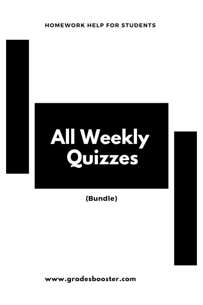NR 351 Quiz Assignments Week 2, 4, and 6